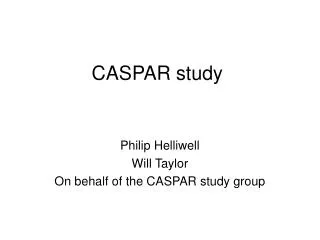 CASPAR study