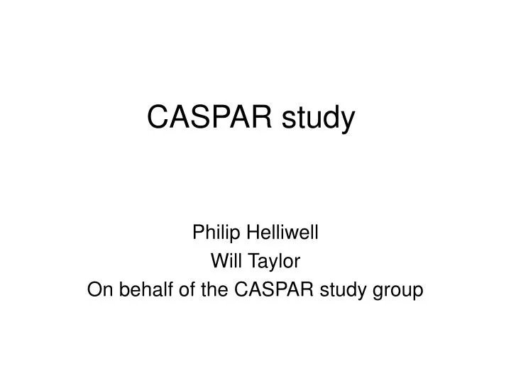 caspar study