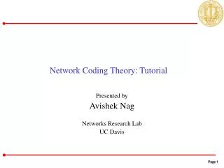 Network Coding Theory: Tutorial