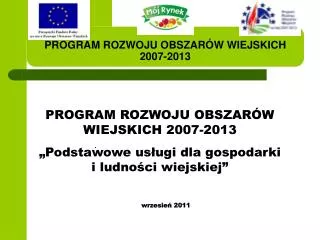 program rozwoju obszar w wiejskich 2007 2013