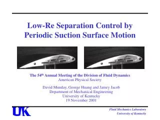 Low-Re Separation Control by Periodic Suction Surface Motion