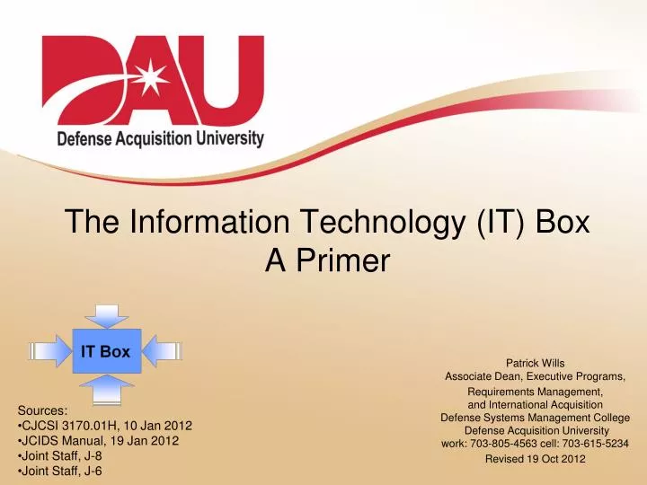 the information technology it box a primer