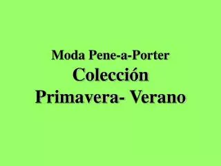 moda pene a porter