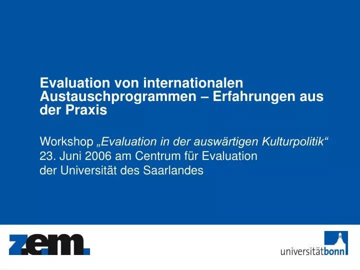 evaluation von internationalen austauschprogrammen erfahrungen aus der praxis