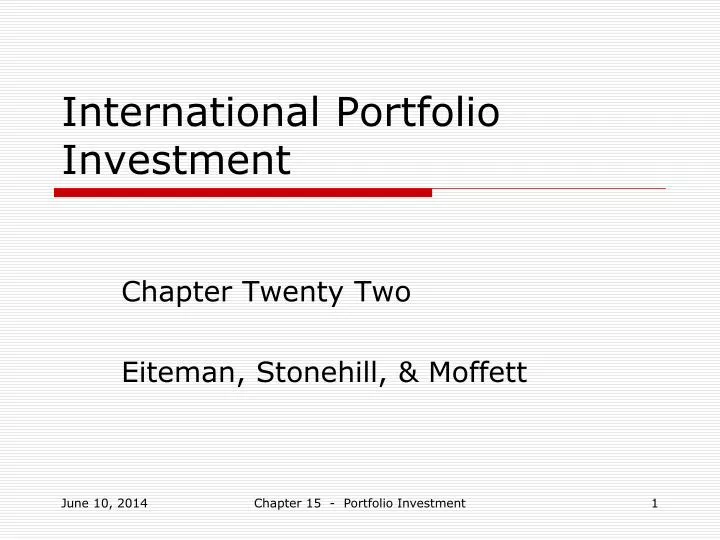 international portfolio investment