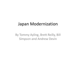 Japan Modernization