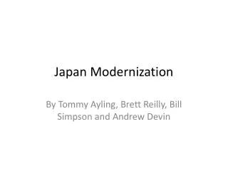 PPT - Modernization In Japan PowerPoint Presentation, Free Download ...