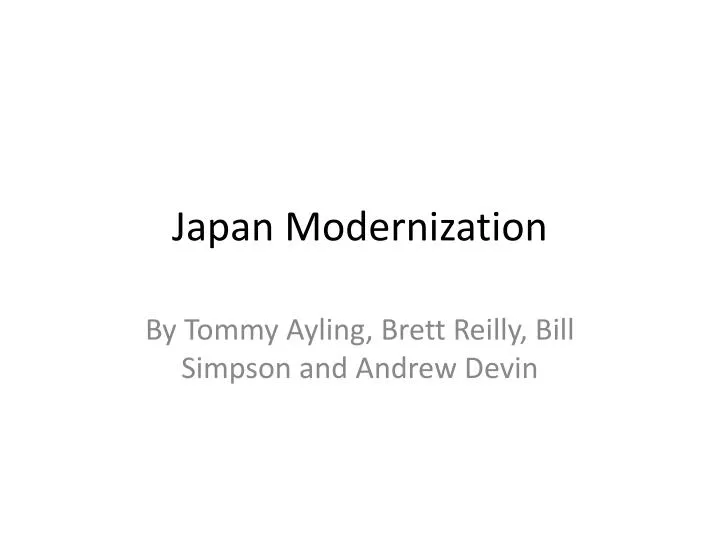 japan modernization