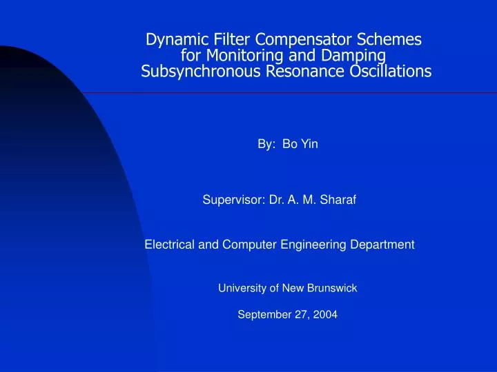 dynamic filter compensator schemes for monitoring and damping subsynchronous resonance oscillations