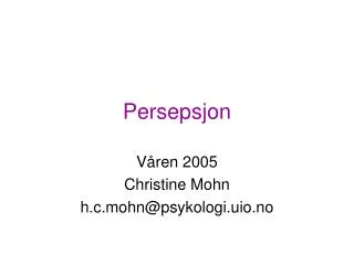 persepsjon
