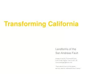 Transforming California