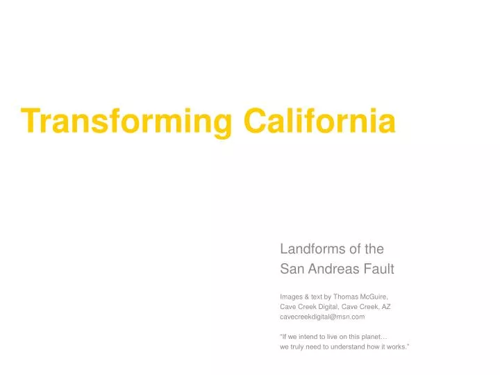 transforming california