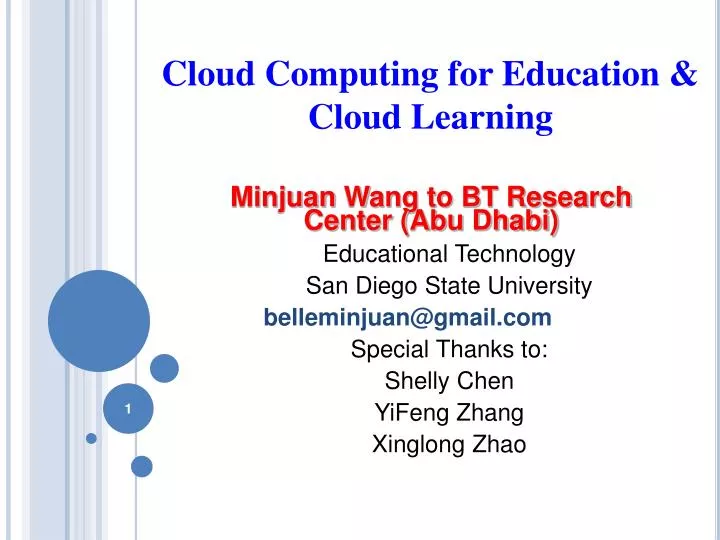 cloud computing for education cloud learning
