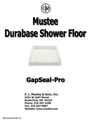 Mustee Durabase Shower Floor