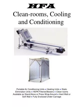 HFA Clean-rooms, Cooling and Conditioning