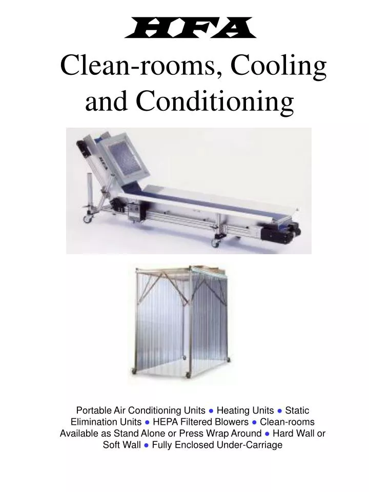 hfa clean rooms cooling and conditioning