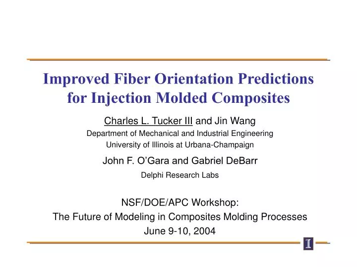 improved fiber orientation predictions for injection molded composites