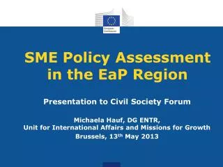 SME Policy Assessment in the EaP Region