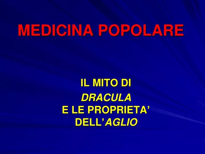 medicina popolare