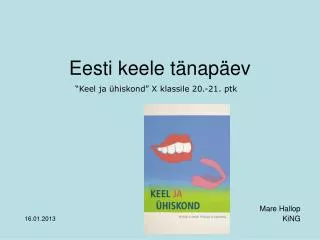 eesti keele t nap ev