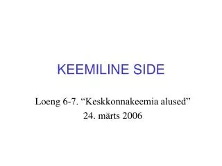 keemiline side