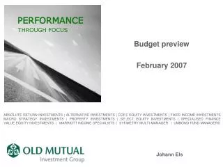 Budget preview February 2007