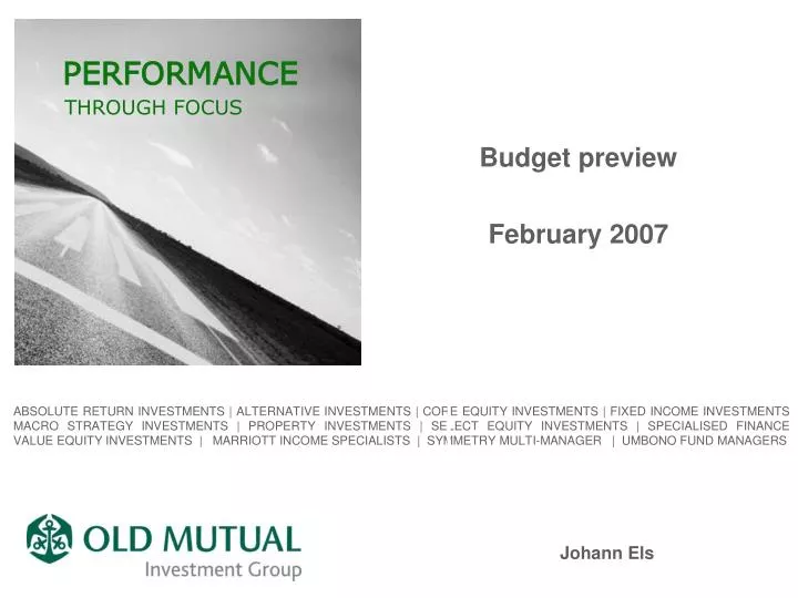 budget preview february 2007