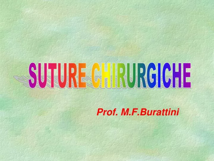 prof m f burattini