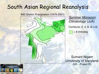 South Asian Regional Reanalysis
