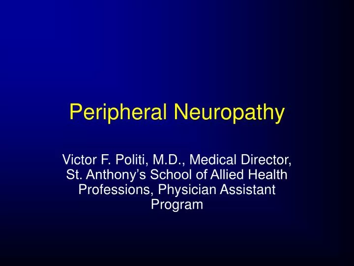 peripheral neuropathy