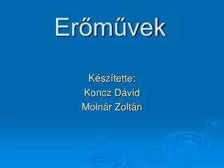 Erőművek