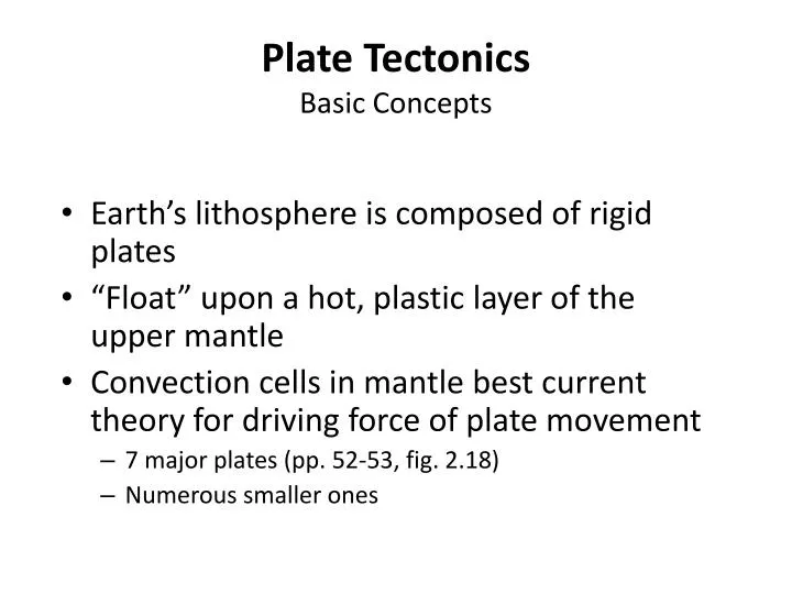 plate tectonics basic concepts