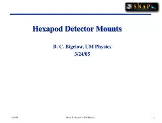 Hexapod Detector Mounts