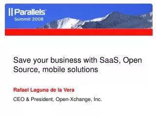 Save your business with SaaS, Open Source, mobile solutions