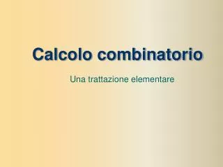 calcolo combinatorio