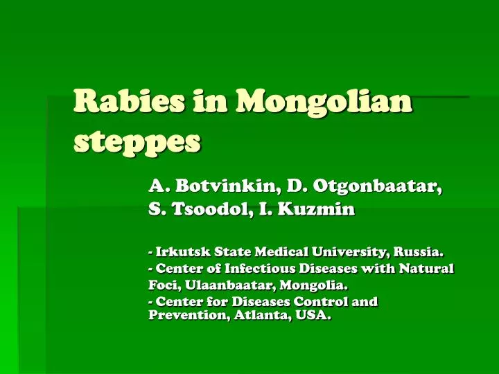 rabies in mongolian steppes