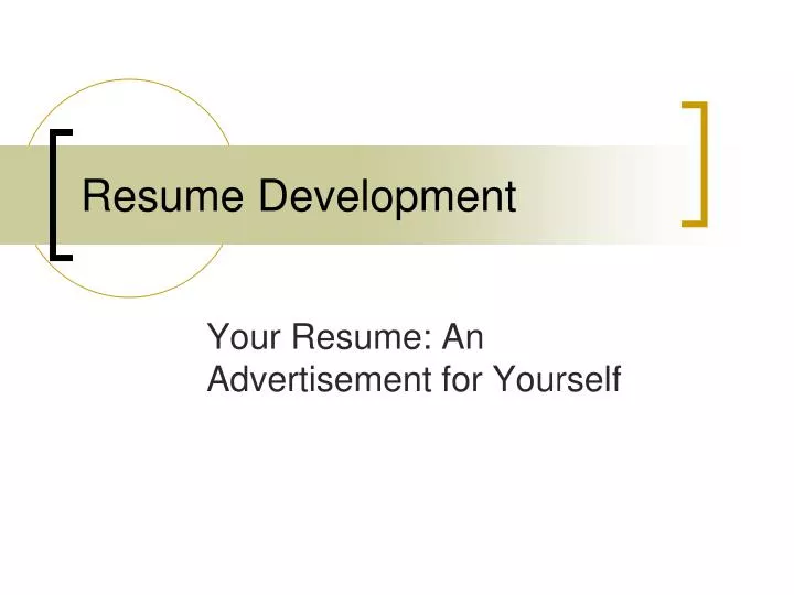 resume development