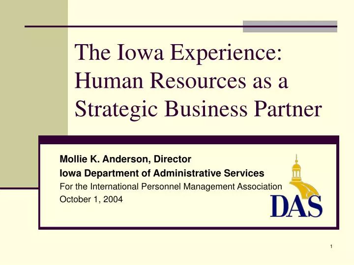 the iowa experience human resources as a strategic business partner