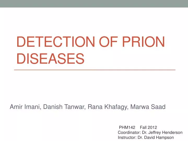 detection of prion diseases