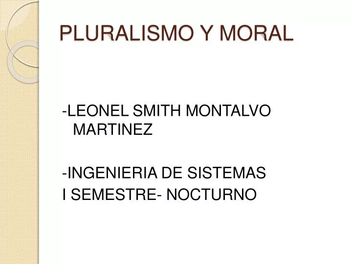 pluralismo y moral