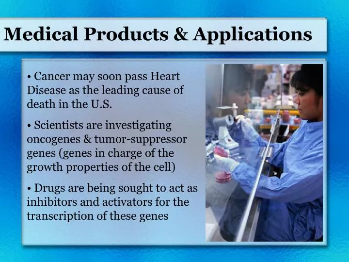 medical products applications