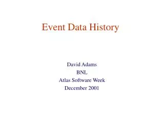 Event Data History