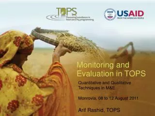 Monitoring and Evaluation in TOPS