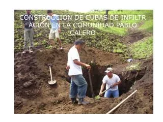 CONSTRUCCION DE CUBAS DE INFILTR ACION EN LA COMUNIDAD PABLO CALERO