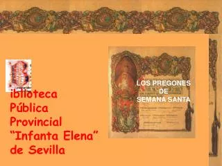 iblioteca Pública Provincial “Infanta Elena” de Sevilla