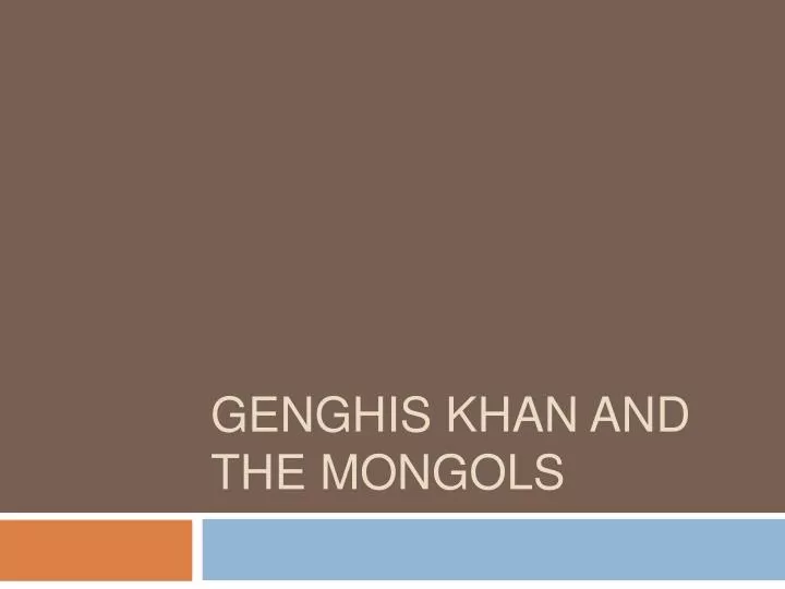 genghis khan and the mongols