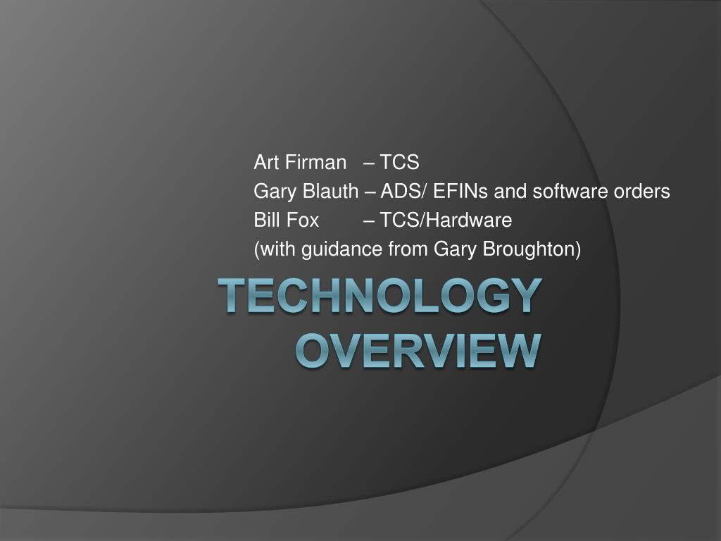 Powerpoint Technical Overview PPT - Technology Overview PowerPoint Presentation, free download - ID ...