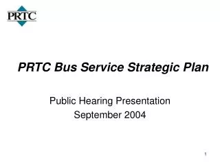 PRTC Bus Service Strategic Plan