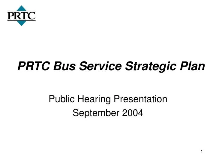 prtc bus service strategic plan