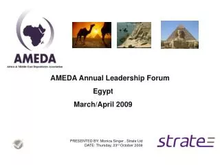 AMEDA Annual Leadership Forum Egypt March/April 2009